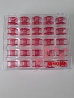Janome - Spoeltjes - 25 stuks in opbergdoos - Roze, Ophalen of Verzenden, Nieuw, Overige merken