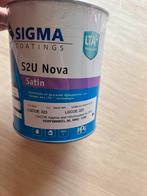 1 liter Sigma S2u Nova Satin Light Beauvais (Little Greene), Doe-het-zelf en Verbouw, Verf, Beits en Lak, Wit, Nieuw, Ophalen of Verzenden