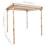 Pergola 170x170x220 cm bamboe, Ophalen of Verzenden, Nieuw