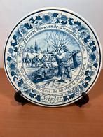Delfts Blauw Wandbord - Winter, Ophalen of Verzenden
