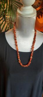 Antieke  ketting  carneool edelsteen., Sieraden, Tassen en Uiterlijk, Antieke sieraden, Ophalen of Verzenden, Overige materialen