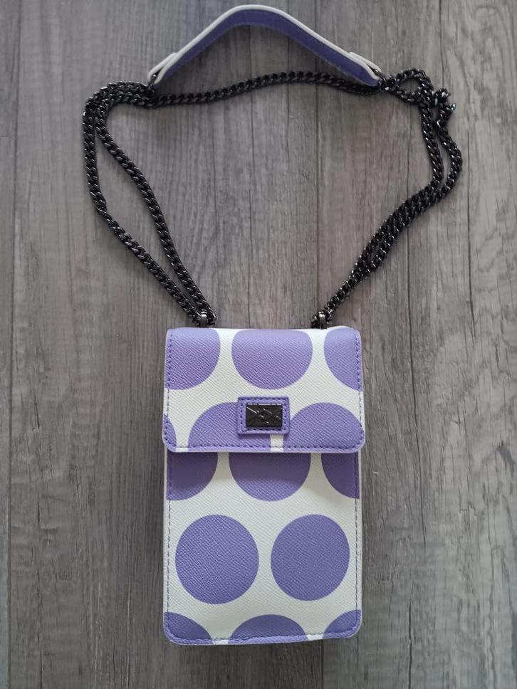 Benetton telefoontasje met bolletjesprint *NIEUW*, Sieraden, Tassen en Uiterlijk, Tassen | Damestassen, Nieuw, Wit, Ophalen