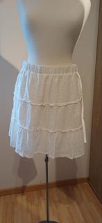 Witte broderie rok, maat xl, elastische taille, Kleding | Dames, Rokken, Ophalen of Verzenden, Zo goed als nieuw, Maat 46/48 (XL) of groter