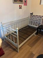 Wit metalen bedframe - Goede staat, Gebruikt, 90 cm, Eenpersoons, Wit