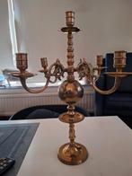 Oude koperen kandelaar wegens opruiming  weg voor € 20, Antiek en Kunst, Antiek | Lampen, Ophalen of Verzenden