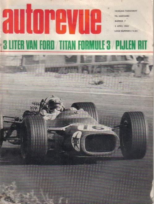 Autorevue 7 1968 : Ford 3000 prototype - Titan Formule 3, Boeken, Auto's | Folders en Tijdschriften, Gelezen, Algemeen, Ophalen of Verzenden