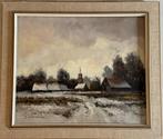 Schilderij van B.H. Slotman – “Dorpsgezicht in de winter", Antiek en Kunst, Kunst | Schilderijen | Klassiek, Ophalen
