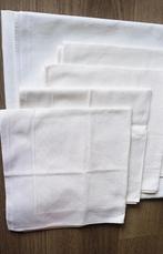 wit damast tafellaken met servetten, Ophalen of Verzenden, Gebruikt, Rechthoek, Binnen