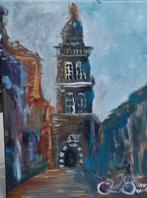 Kampen centrum. Acryl op canvas, 2025, 40x30cm, Minder dan 50 cm, Nieuw, Ophalen of Verzenden, Schilderij