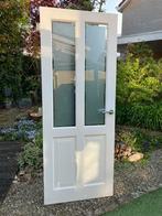 Witte Binnendeur met glas, Doe-het-zelf en Verbouw, Deuren en Horren, Glas, 80 tot 100 cm, Ophalen of Verzenden, Zo goed als nieuw