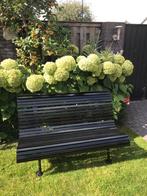 Gerestaureerde tuinbank / parkbank met gietijzeren poten, Tuin en Terras, Tuinbanken, Ophalen, Zo goed als nieuw, Hout