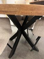Magazijn leegverkoop ronde eettafel mangohout matrix zwart, Nieuw, Ophalen of Verzenden, Info@wkhome.nl, Argonweg 20 Amersfoort