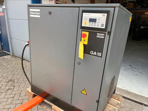 AtlasCopco schroef compressor set, Doe-het-zelf en Verbouw, Compressors, Zo goed als nieuw, 6 tot 10 bar, 100 liter of meer, Geluidgedempt