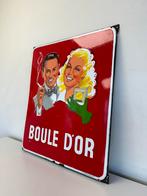 BOULE D’OR emaille reclamebord 1951, Verzamelen, Merken en Reclamevoorwerpen, Reclamebord, Gebruikt, Ophalen of Verzenden