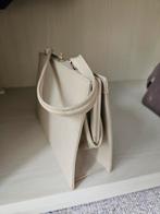 Retro nostalgische dames handtas beige leer, Ophalen of Verzenden, Zo goed als nieuw, Beige, Handtas