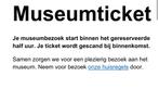 2 Naturalis museumkaartjes, Tickets en Kaartjes, Eén persoon