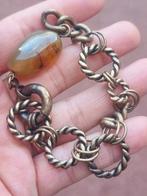 Vintage 80's modernist agaat steen armband, Ophalen of Verzenden