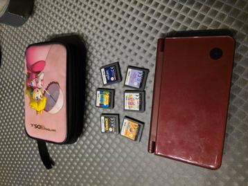 Nintendo dsixl wijnrood met games en tasje beschikbaar voor biedingen