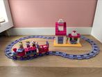 Hello Kitty Unico plus trein, rails en station past op Duplo, Kinderen en Baby's, Duplo, Gebruikt, Ophalen of Verzenden