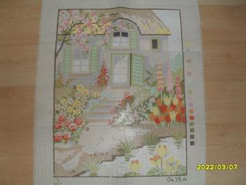 NIEUW stramien Huis, tuin, eenden. En Verkoop DMC Garens beschikbaar voor biedingen