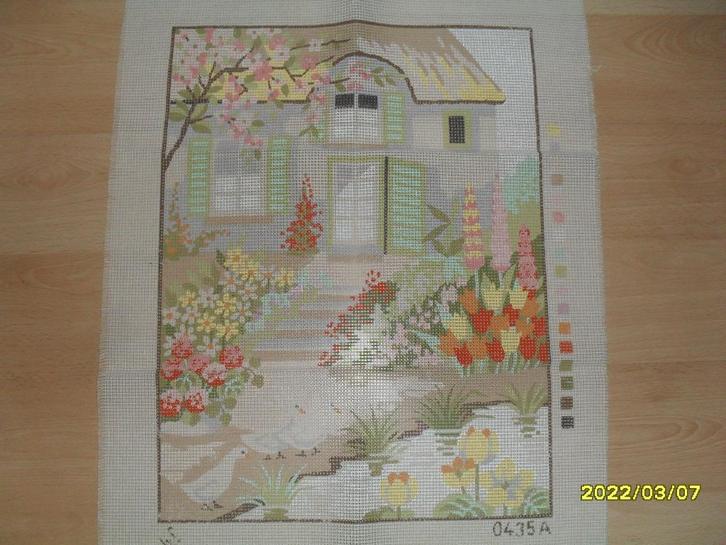 NIEUW stramien Huis, tuin, eenden. En Verkoop DMC Garens, Hobby en Vrije tijd, Borduren en Borduurmachines, Nieuw, Onderdeel of Toebehoren