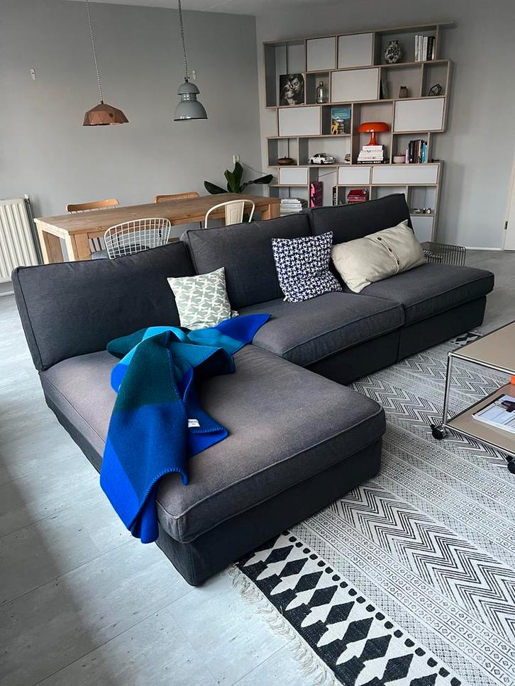 IKEA Kivik Modulaire Bank - Antraciet & Rood, Huis en Inrichting, Banken | Bankstellen, Gebruikt, Rechte bank, Vierpersoons of meer