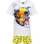 Paw Patrol Shortama Wit/Geel - Maat 104 - 110 - 116, Nacht- of Onderkleding, Paw patrol, Nieuw, Ophalen of Verzenden