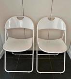 3x vintage klapstoeltjes, Ophalen, Gebruikt, Drie, Wit