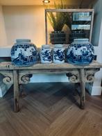 Houten bankje sidetable chinees tafeltje kruk tafeltje, Ophalen, 25 tot 50 cm, Rechthoekig, 50 tot 100 cm