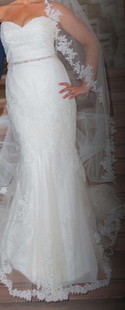 Trouwjurk Maat 36 ( 34), Kleding | Dames, Trouwkleding en Trouwaccessoires, Zo goed als nieuw, Trouwjurk, Wit, Ophalen