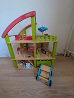 Houten Poppenhuis met Meubels en Accessoires, Ophalen, Gebruikt, Poppenhuis