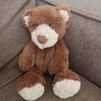 Donkerbruine harig pluche beer met lichtbruin, Ophalen of Verzenden, Zo goed als nieuw, Beer