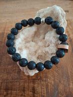 Natuurkralen armband met Lava 10mm, Overige materialen, Met edelsteen, Zwart, Nieuw
