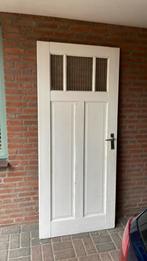 Binnendeur 3 vlakken met glas opdek 83x201,5 cm links, Doe-het-zelf en Verbouw, Deuren en Horren, Binnendeur, Ophalen of Verzenden