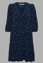 Gestuz Jurk Donkerblauw Stippen - Maat 36 Nieuw, Kleding | Dames, Jurken, Nieuw, Maat 36 (S), Verzenden, Blauw