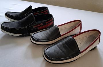 2 paar heren leren loafers instappers schoenen maat 42 43  beschikbaar voor biedingen