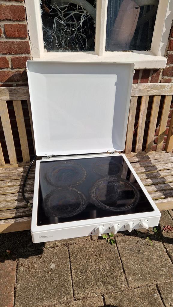Kookplaat pelgrim (zonder stekker €5,-), Witgoed en Apparatuur, Kookplaten, Gebruikt, Vrijstaand, Keramisch, 4 kookzones, Ophalen