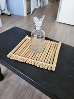 Glazen stolpfles vogel, Antiek en Kunst, Antiek | Glas en Kristal, Ophalen of Verzenden