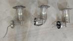 3 stuks Wandlampen RVS, Ophalen, Wandlamp, Rvs, 50 tot 250 watt
