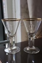 Antieke Josephinenhutte kristallen wijnglazen c 1920, Antiek en Kunst, Antiek | Glas en Kristal, Ophalen of Verzenden