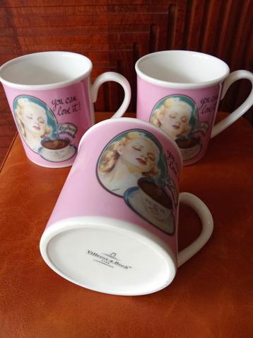 Villeroy & Boch 1748 Luxembourg - 3 Retro mokken. beschikbaar voor biedingen