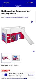 Halfhoogslaper ( kinderbed ) Spiderman met glijbaan, Kinderen en Baby's, Kinderkamer | Bedden, 85 tot 100 cm, Ophalen of Verzenden