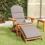 Tuinstoel Adirondack met voetensteun massief acaciahout, Tuin en Terras, Ophalen of Verzenden, Nieuw