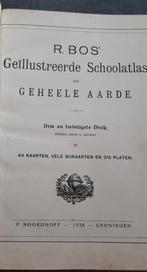 Antiek Schoolatlas 1926 GeheleAarde P.Noordhoff en 4 platen, P.Noordhoff Groningen, Ophalen of Verzenden