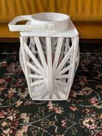 Witte lantaarn - 34 cm hoog, Huis en Inrichting, Ophalen of Verzenden, Gebruikt, Hout