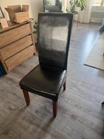 4 Eetkamer stoelen, Huis en Inrichting, Stoelen, Ophalen, Overige materialen, Gebruikt, Zwart