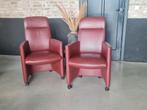 Leolux  Fauteuils 2 stuks, Leolux, Leolux, Minder dan 75 cm, Leer