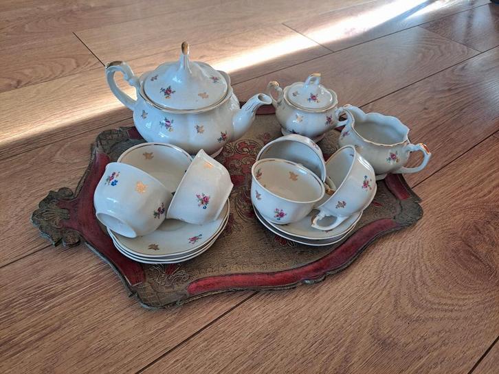 Antiek Pools servies - Porcelana Bogucice, Antiek en Kunst, Antiek | Servies compleet, Ophalen of Verzenden