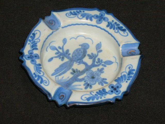 ZHP Gouda Asbak Decor Delvo Vogel Afbeelding, Antiek en Kunst, Antiek | Keramiek en Aardewerk, Ophalen