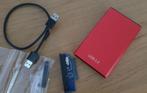 Behuizing voor SSD of kleine HDD in blauw of rood, Ophalen of Verzenden, Nieuw